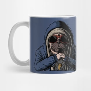 Pug Poker Player Illustration Mug